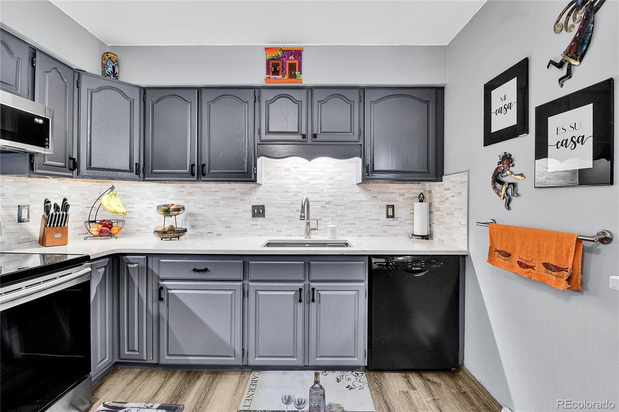 Interior, Kitchen, Wood Texture Flooring