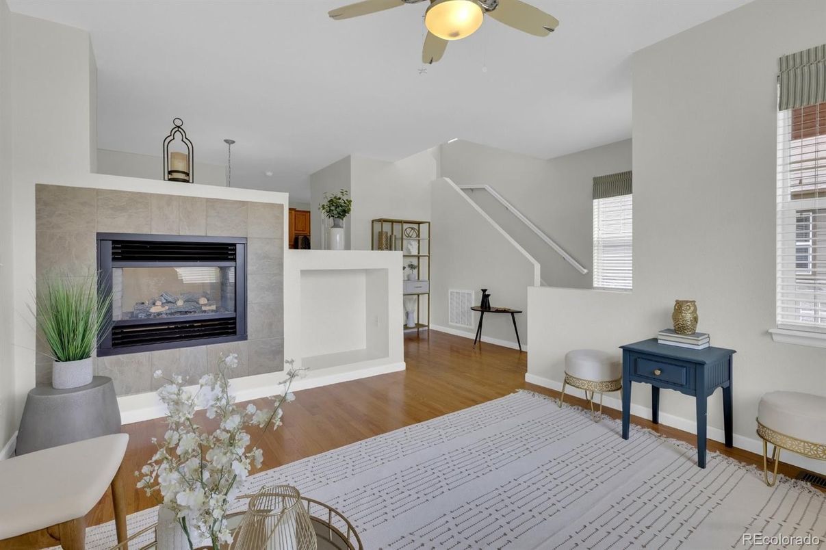 Fireplace, Interior, Wood Texture Flooring