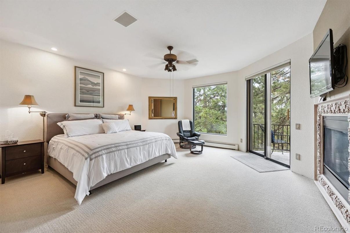 Bedroom, Fireplace, Interior, Recessed Lighting