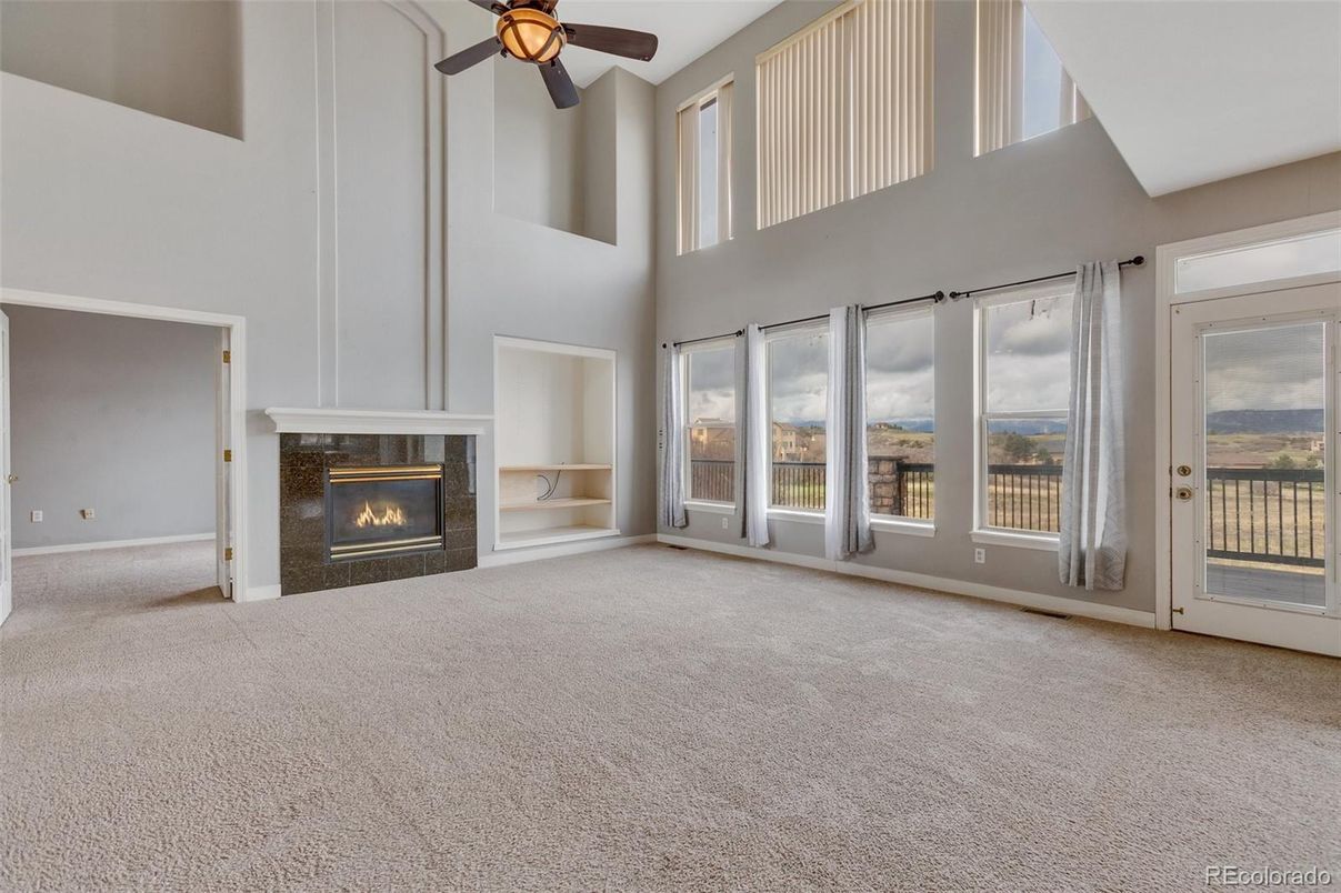 Empty room, Fireplace, Interior