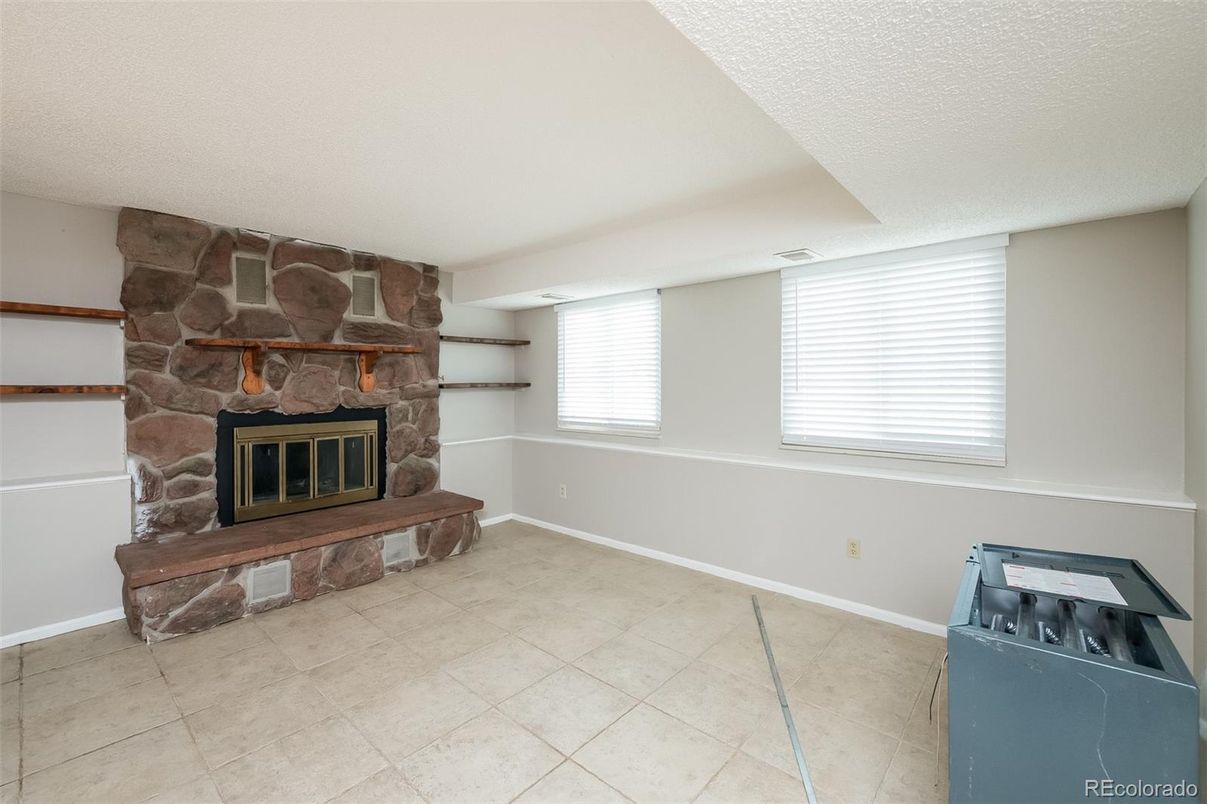 Fireplace, Interior, Stone Walls