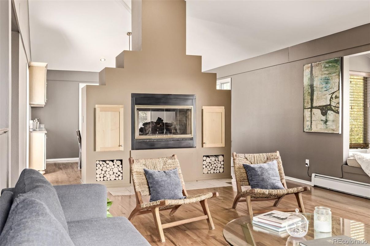 Fireplace, Interior, Living room, Wood Texture Flooring