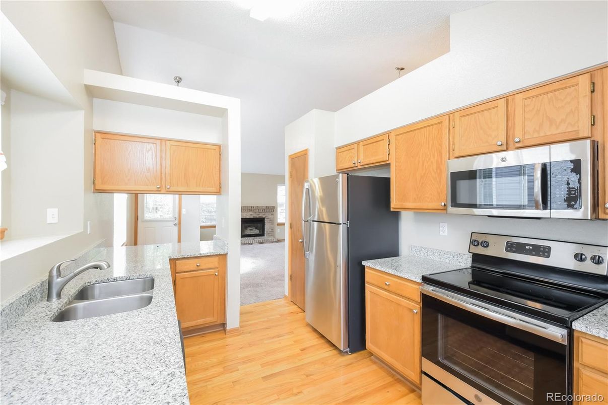 Interior, Kitchen, Wood Texture Flooring