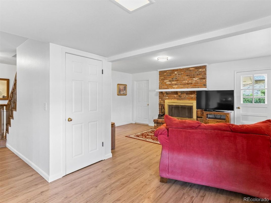 Fireplace, Interior, Living room, Stone Walls, Wood Texture Flooring