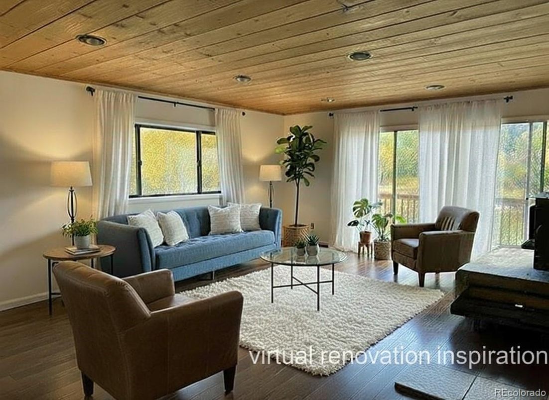 Interior, Living room, Recessed Lighting, Wooden Ceilings, Wood Texture Flooring