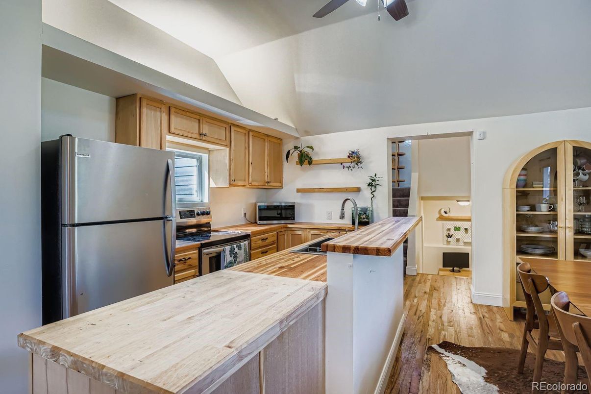 Interior, Kitchen, Wood Texture Flooring