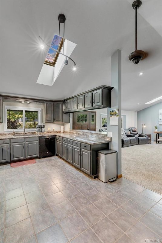 Interior, Kitchen, Living room, Pendant Lights, Recessed Lighting