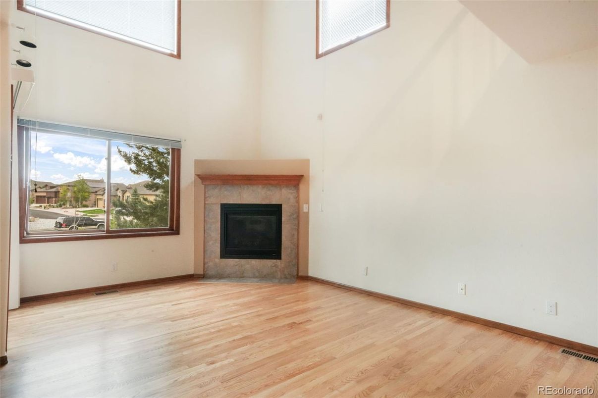 Empty room, Fireplace, Interior, Wood Texture Flooring