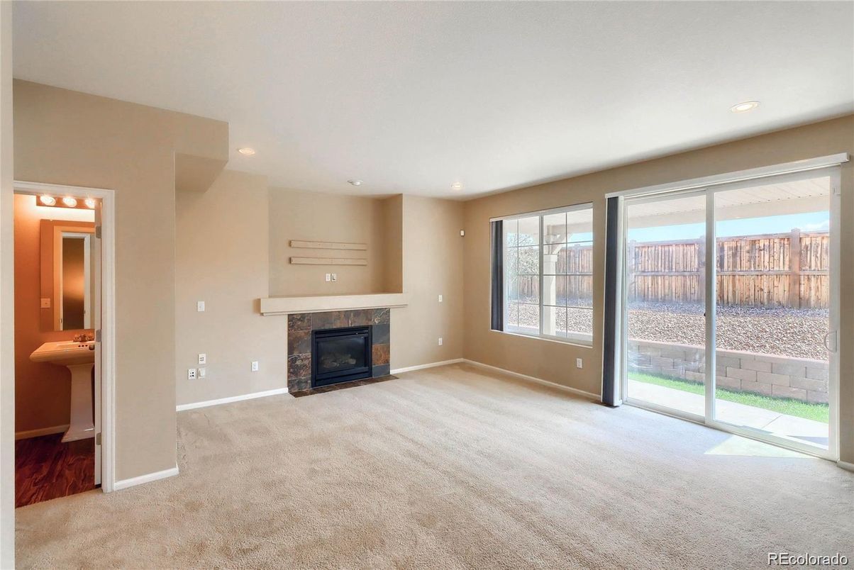 Bathroom, Empty room, Fireplace, Interior, Recessed Lighting