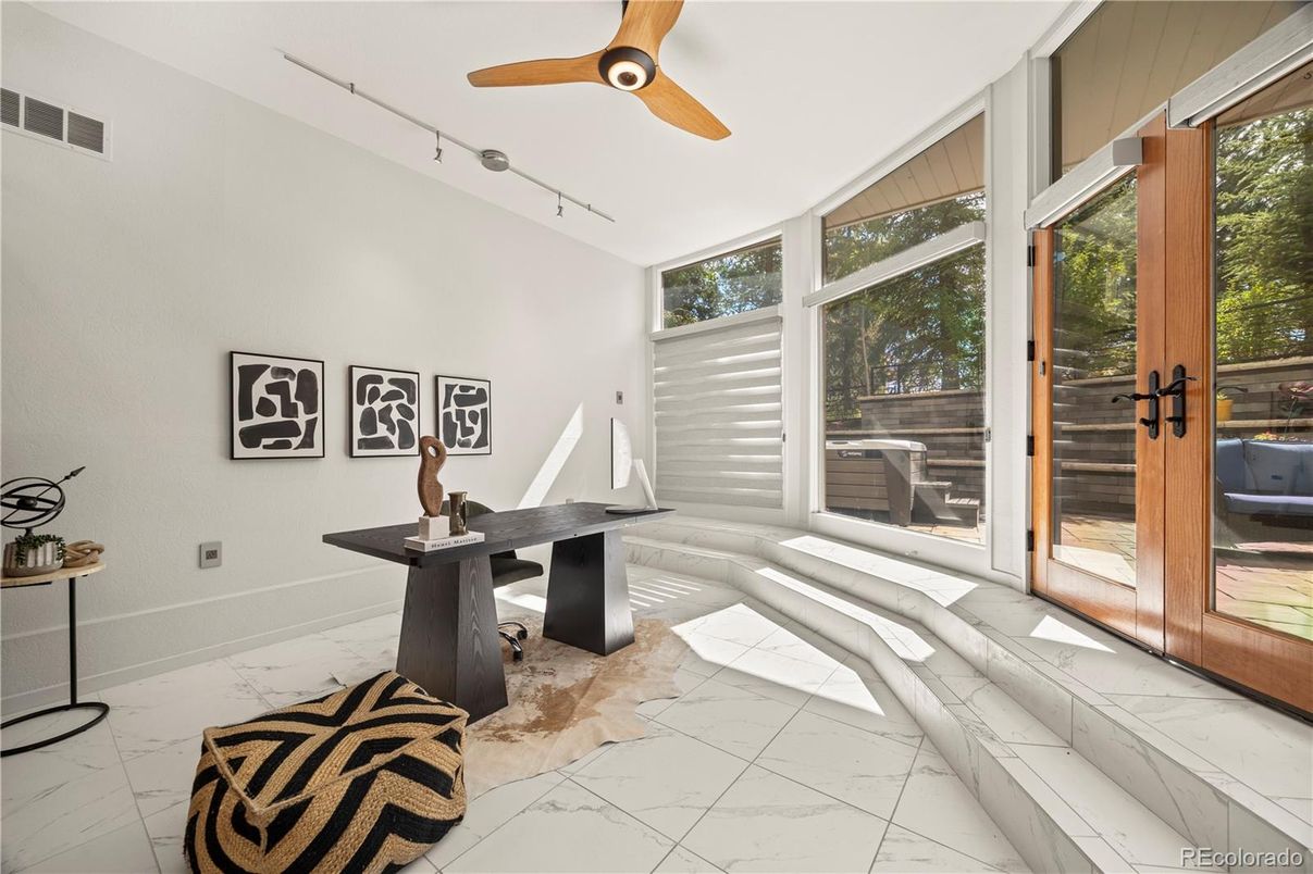 Home Office, Interior, Marble, Sun Room