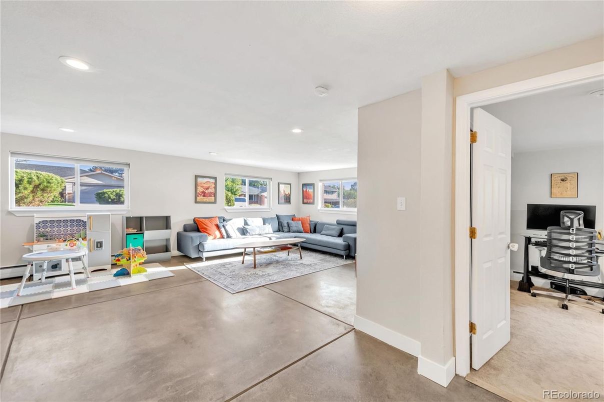 Home Office, Interior, Living room, Recessed Lighting