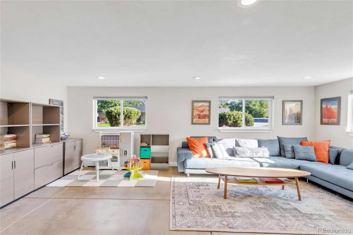 Interior, Living room, Recessed Lighting