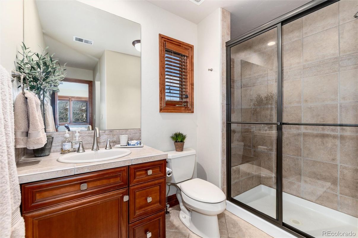 Bathroom, Glass Shower, Interior, Tile Countertops