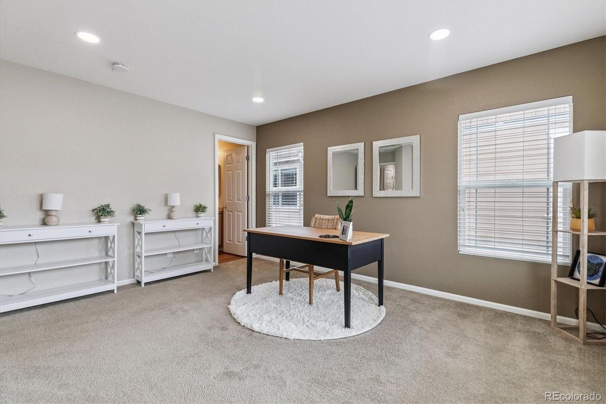 Home Office, Interior, Recessed Lighting