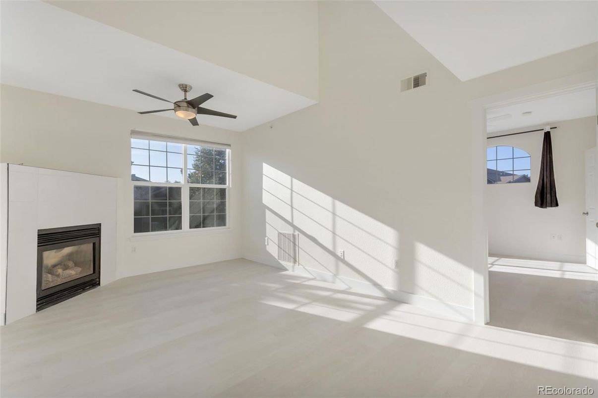Empty room, Fireplace, Interior