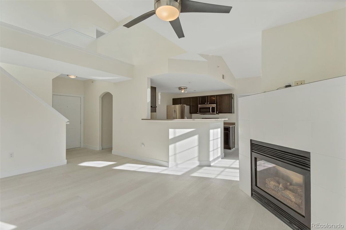 Fireplace, Interior, Wood Texture Flooring