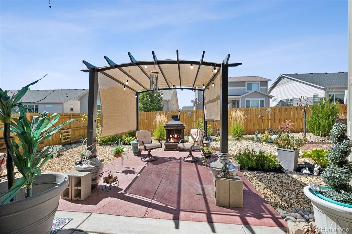 Backyard, Exterior, Fireplace