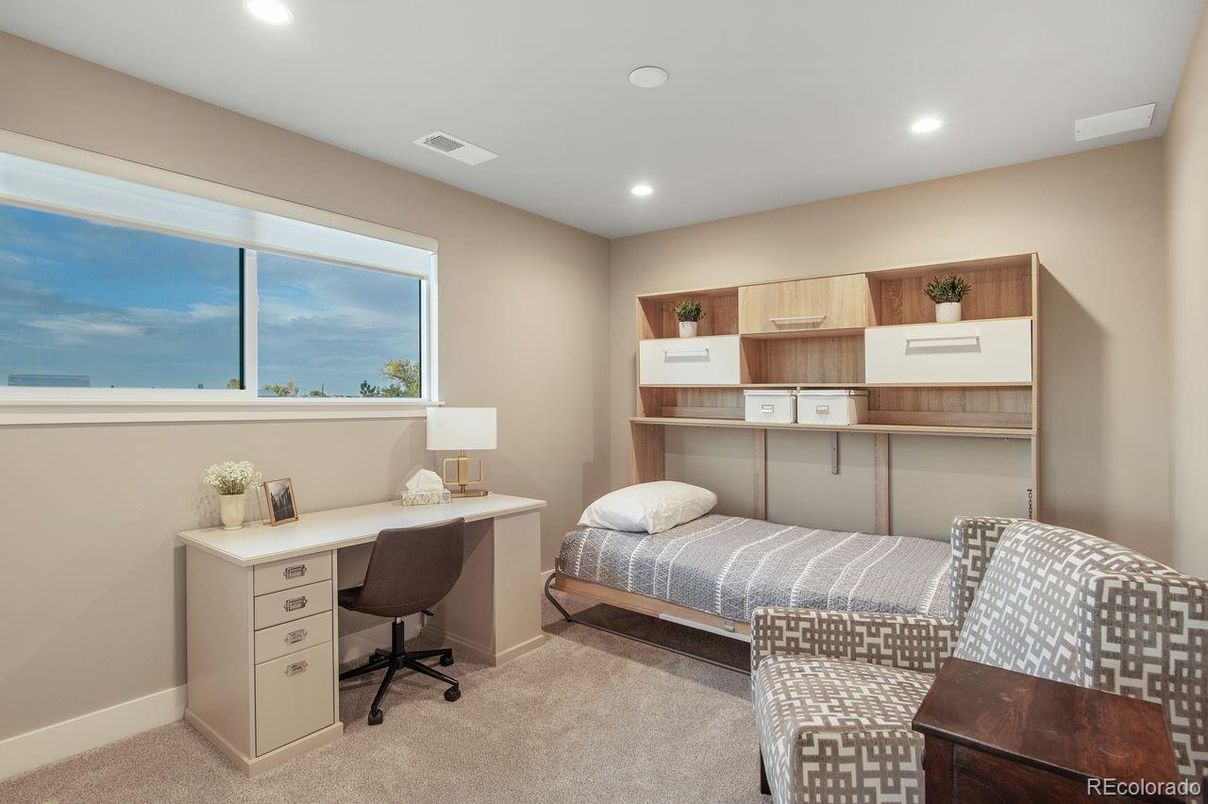 Bedroom, Home Office, Interior, Recessed Lighting