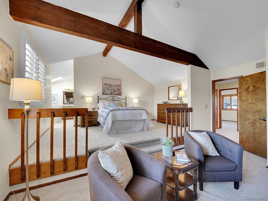 Bedroom, Interior, Wooden Beams