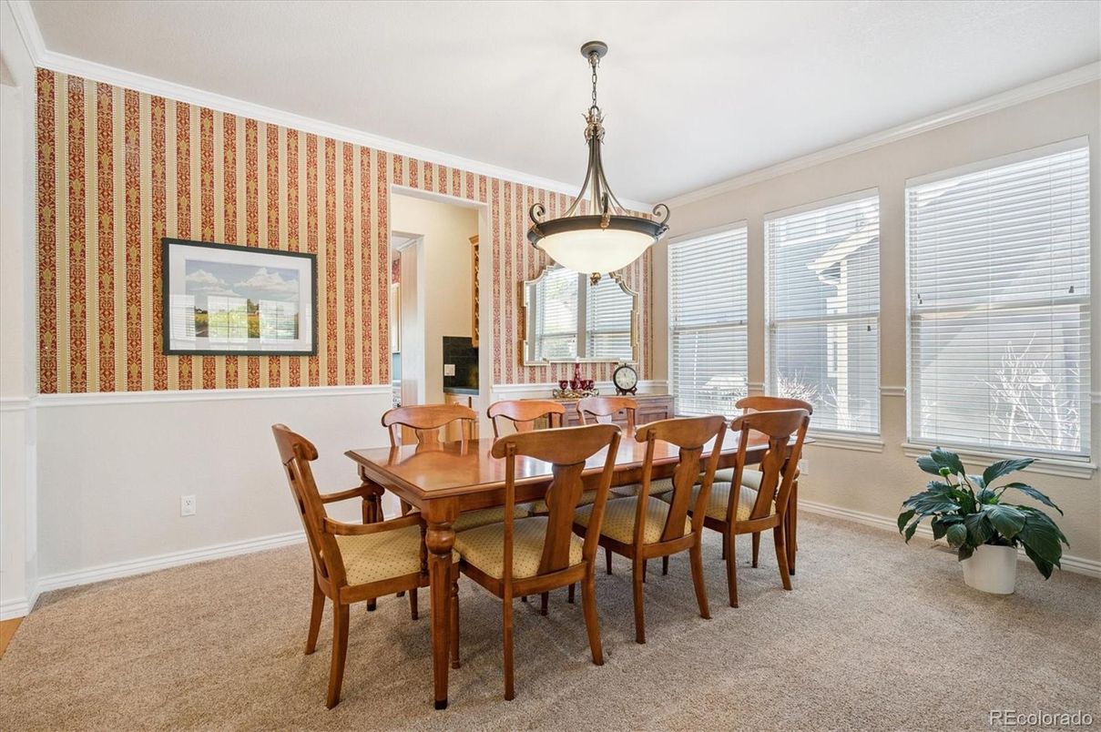 Dining room, Interior, Pendant Lights