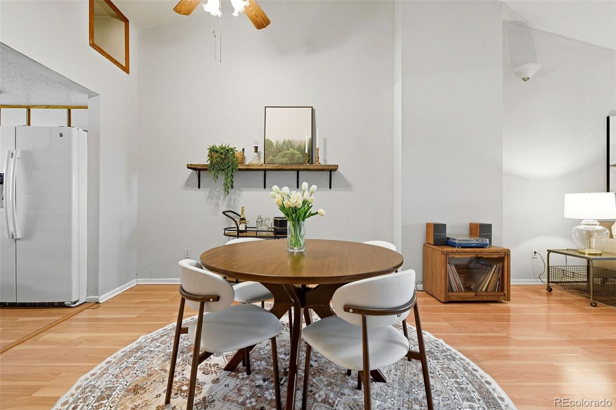 Dining room, Interior, Wood Texture Flooring