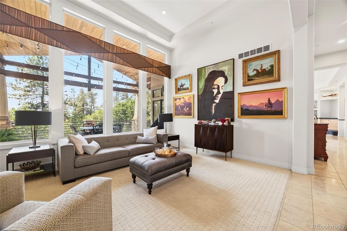 Interior, Living room, Recessed Lighting