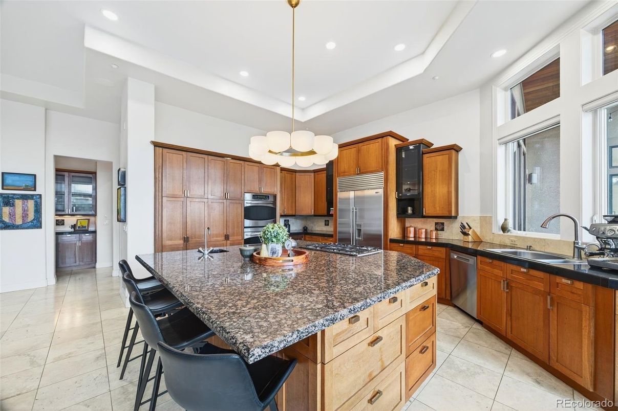 Interior, Kitchen, Pendant Lights, Recessed Lighting, Stainless Steel Appliances