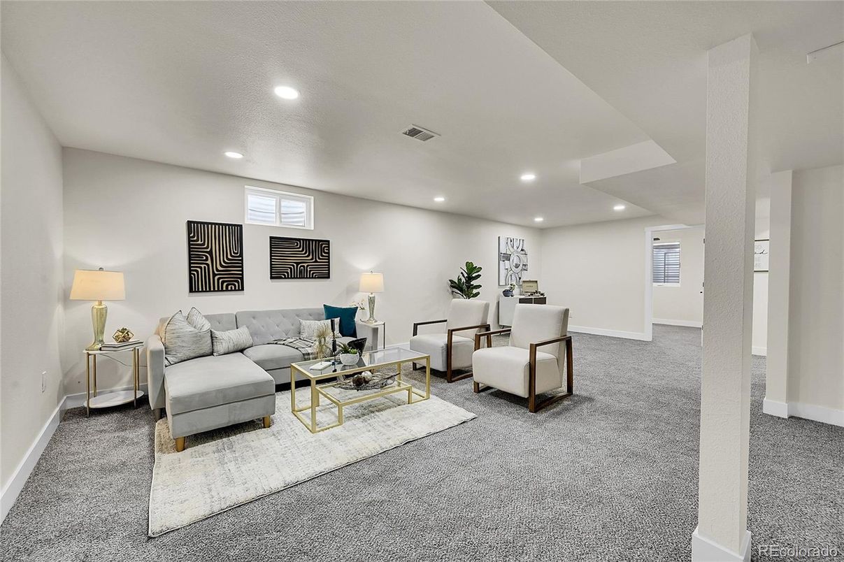 Interior, Living room, Recessed Lighting