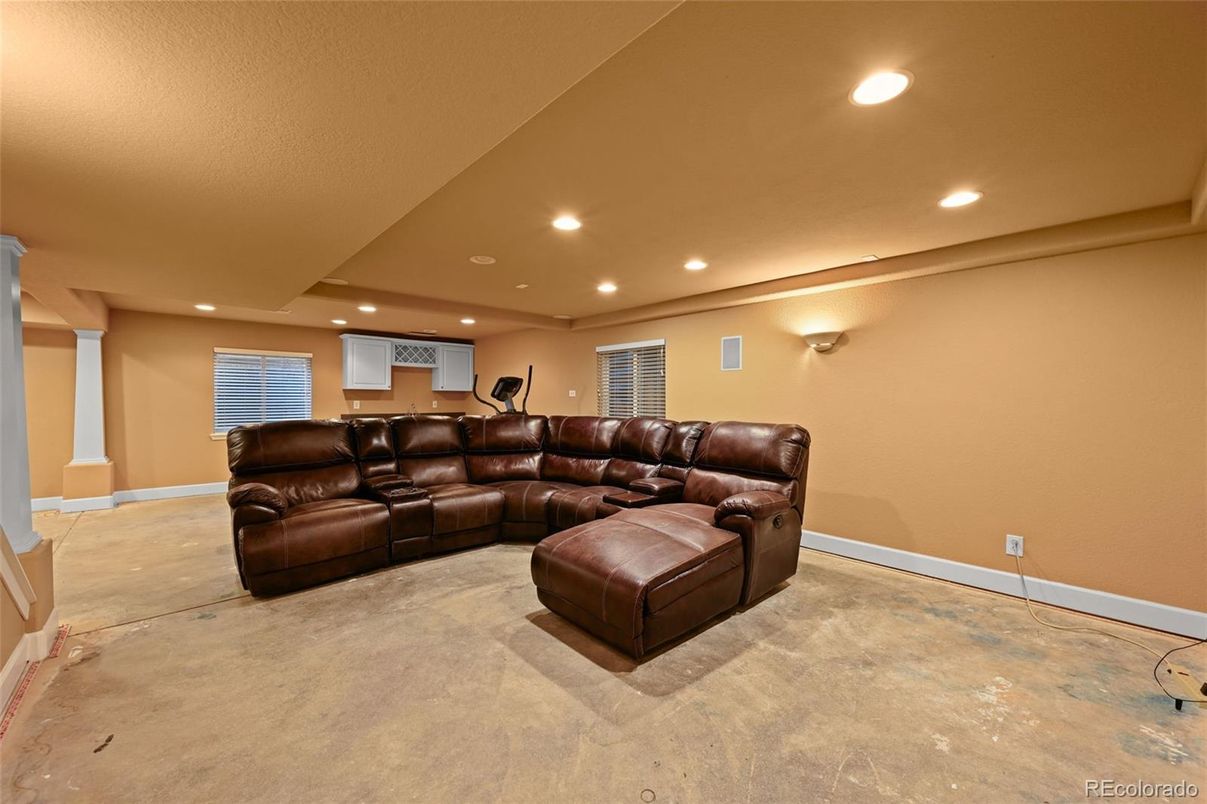 Interior, Living room, Recessed Lighting, Theatre Room