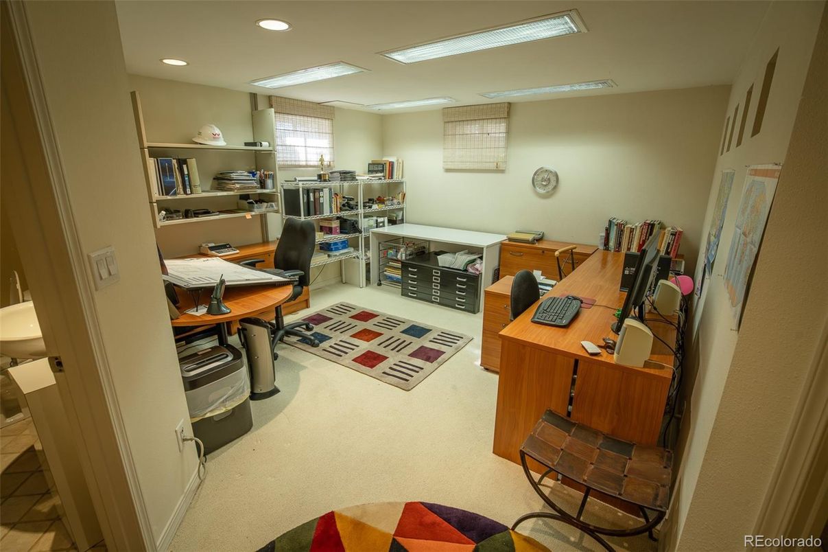 Home Office, Interior, Recessed Lighting