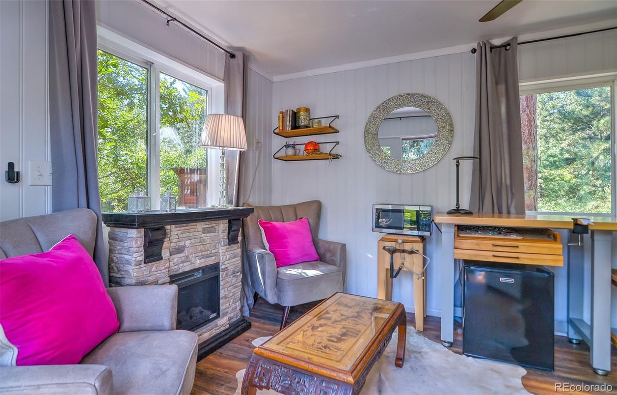Fireplace, Interior, Wood Texture Flooring