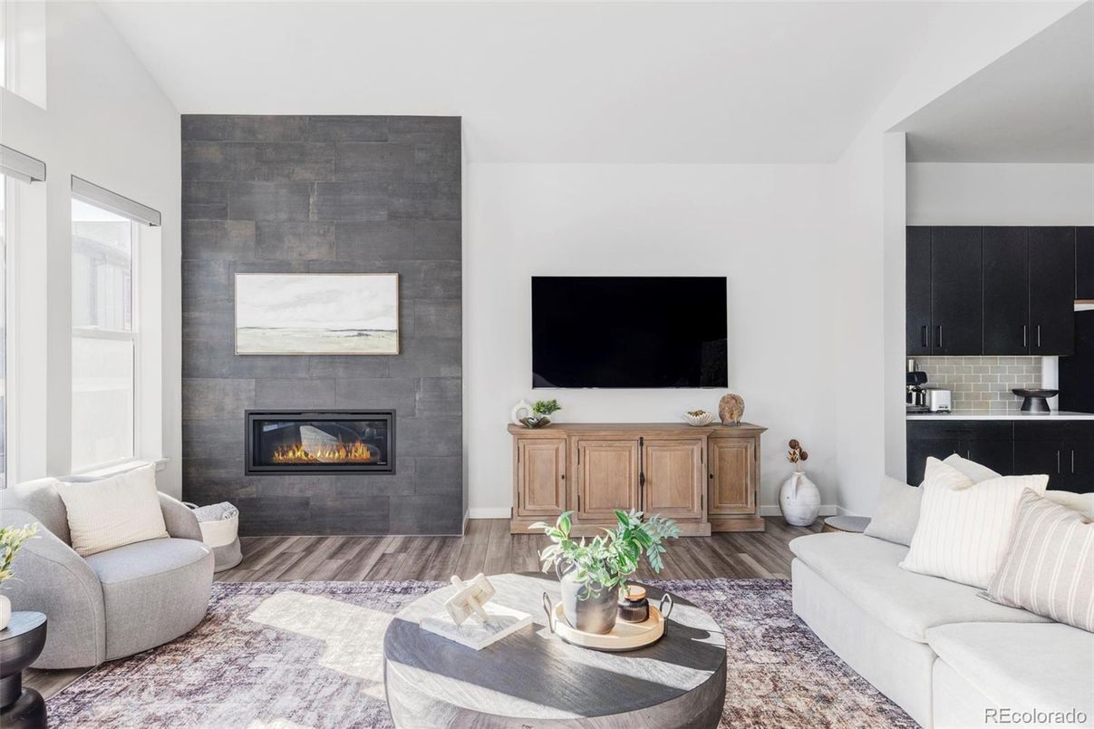 Fireplace, Interior, Living room, Wood Texture Flooring