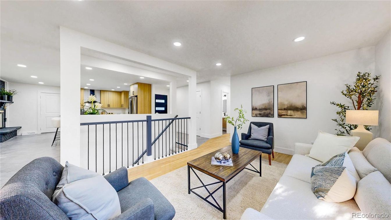 Interior, Kitchen, Living room, Recessed Lighting