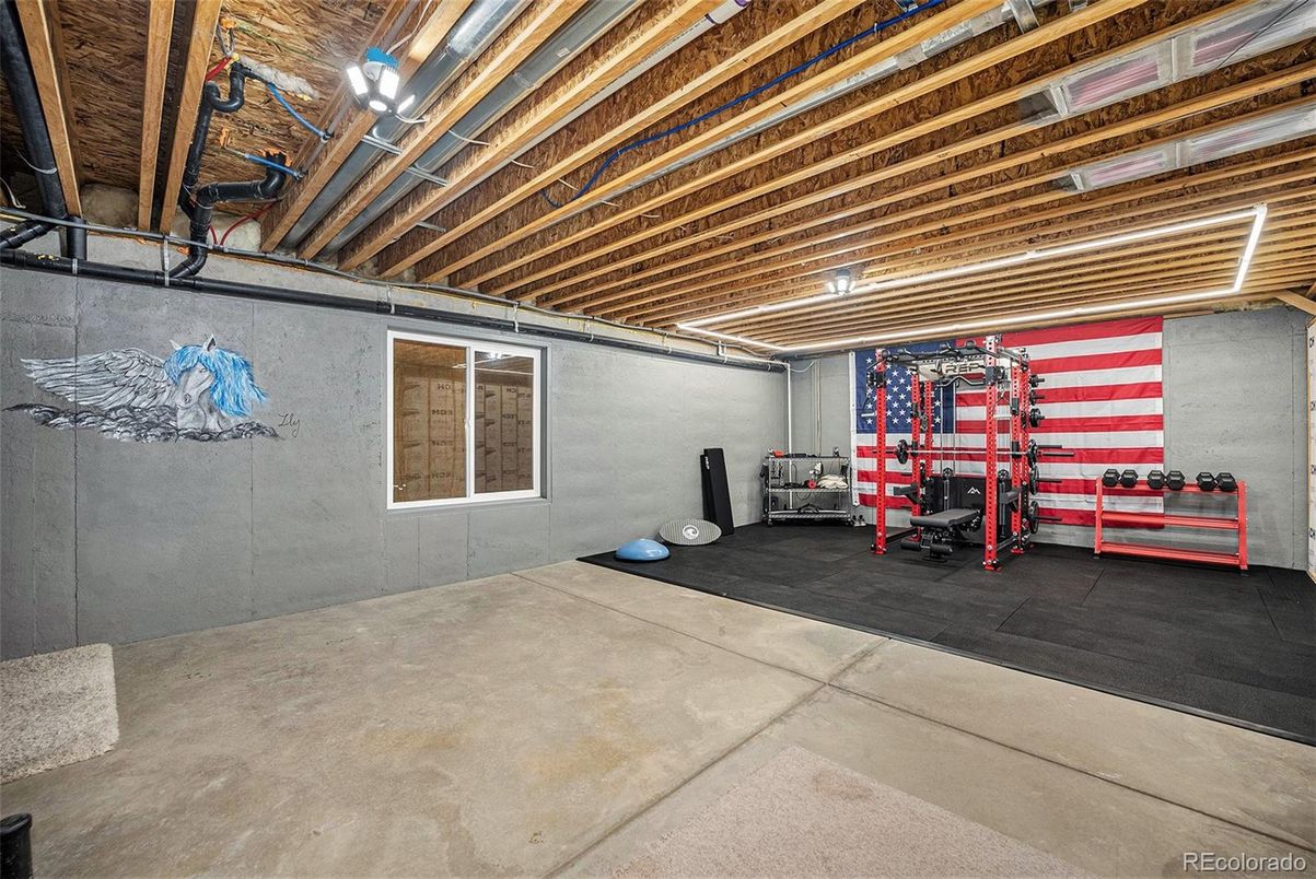 Fitness Equipment, Interior, Wooden Beams