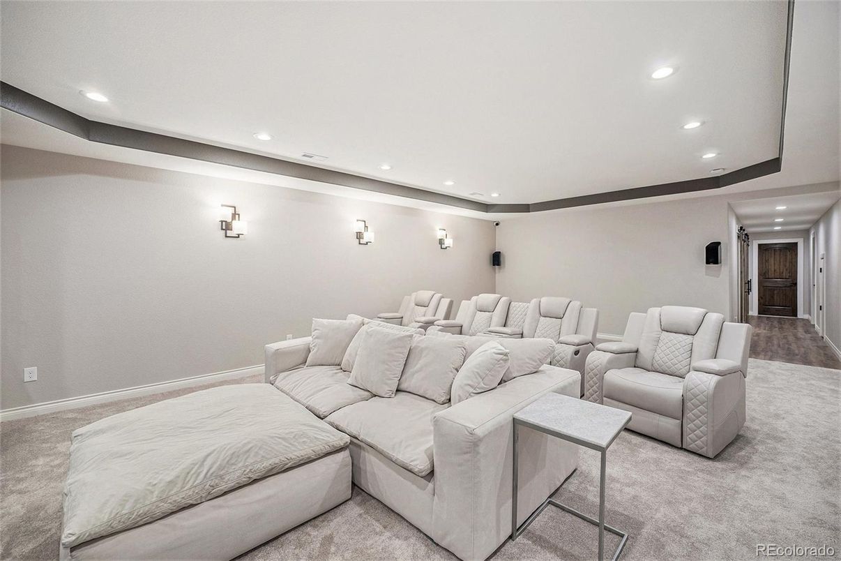Home Theatre Room, Interior, Recessed Lighting, Theatre Room