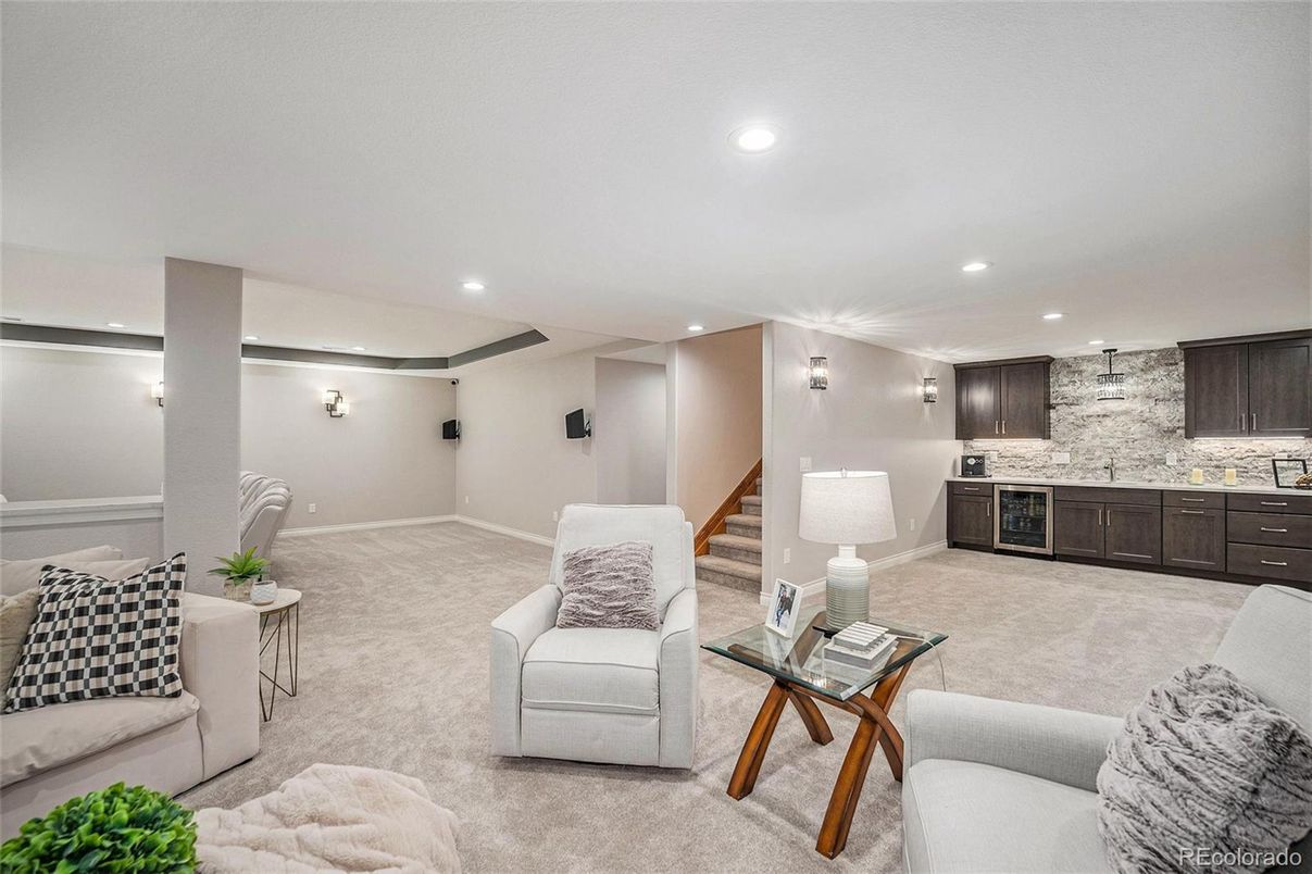 Interior, Living room, Recessed Lighting