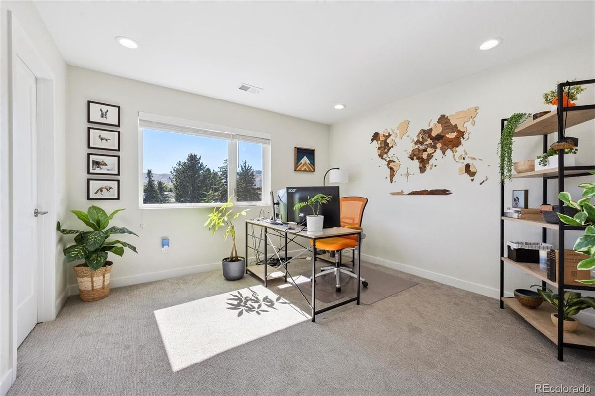 Home Office, Interior, Recessed Lighting