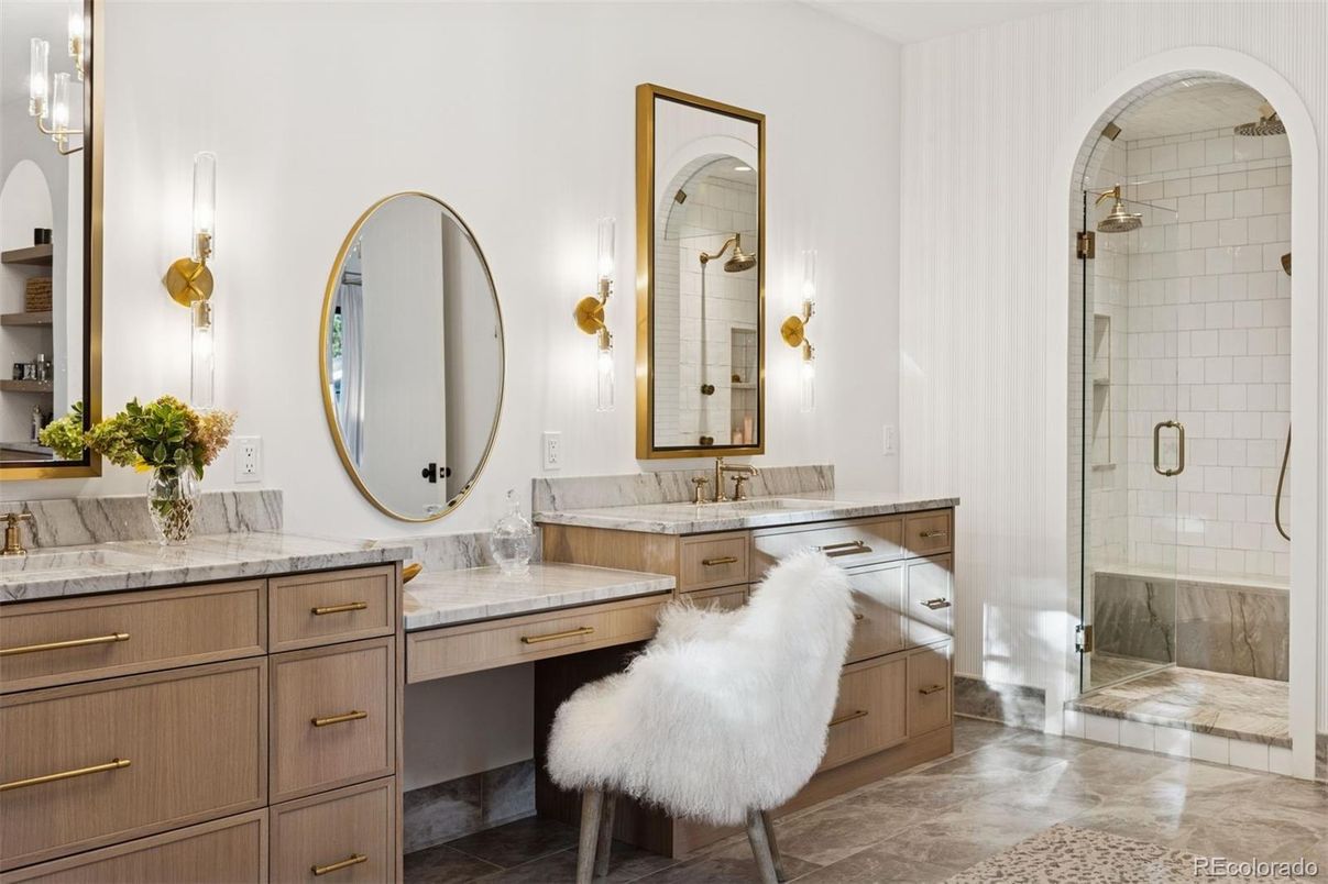 Bathroom, Dual Sink Vanities, Glass Shower, Interior