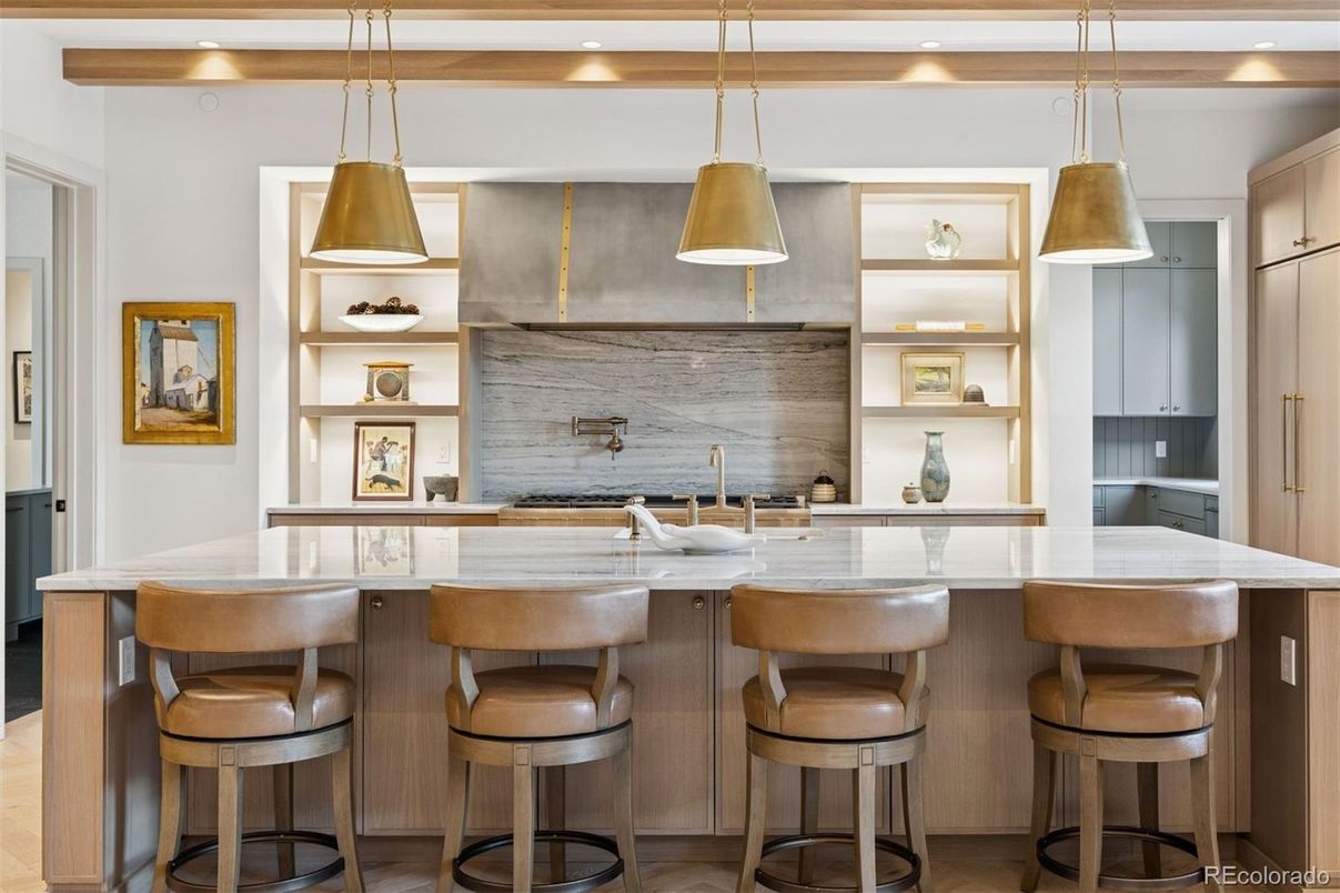 Interior, Kitchen, Pendant Lights, Recessed Lighting, Stainless Steel Appliances