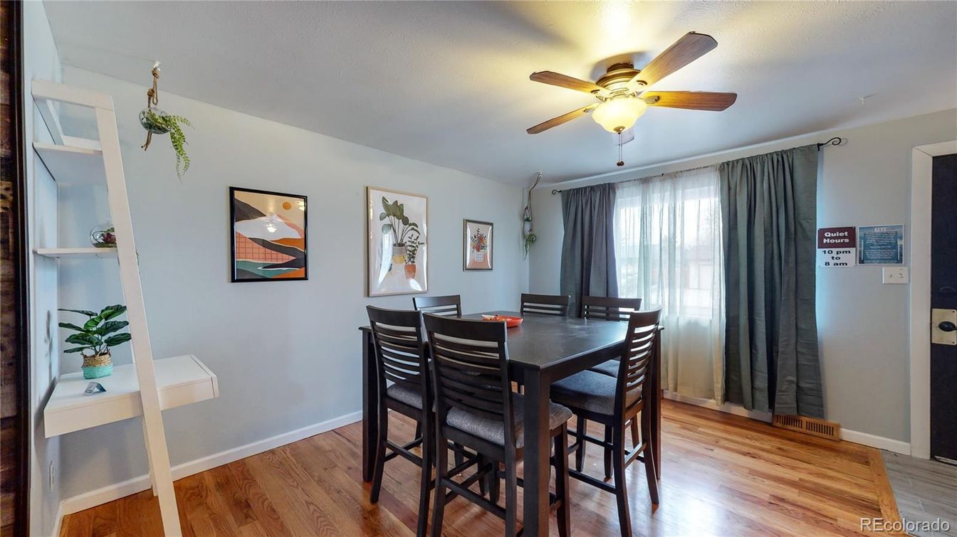 Dining room, Interior, Wood Texture Flooring