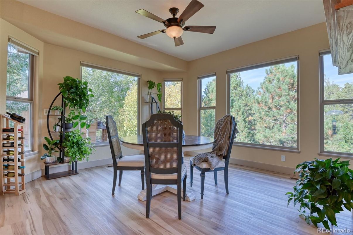 Dining room, Interior, Wood Texture Flooring