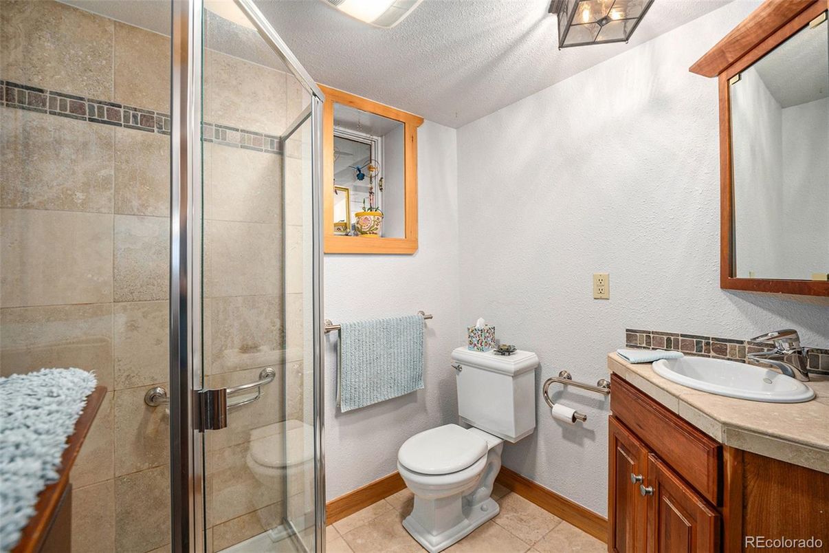 Bathroom, Glass Shower, Interior, Tile Countertops