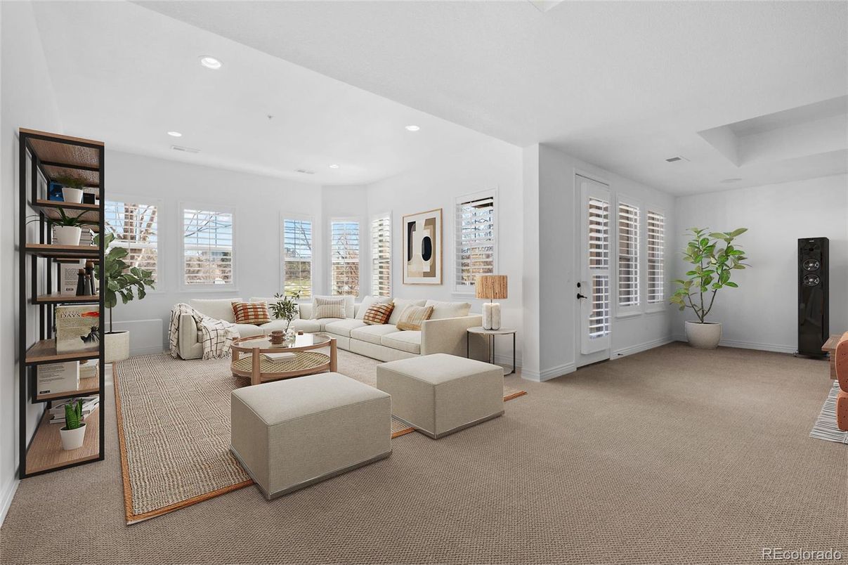 Interior, Living room, Recessed Lighting