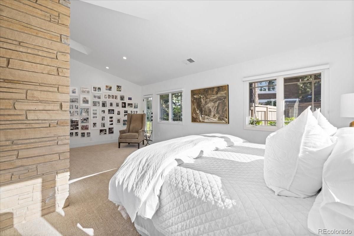 Bedroom, Interior, Recessed Lighting, Wooden Walls