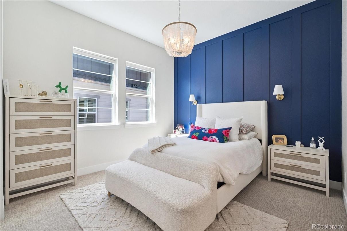 Bedroom, Interior, Pendant Lights