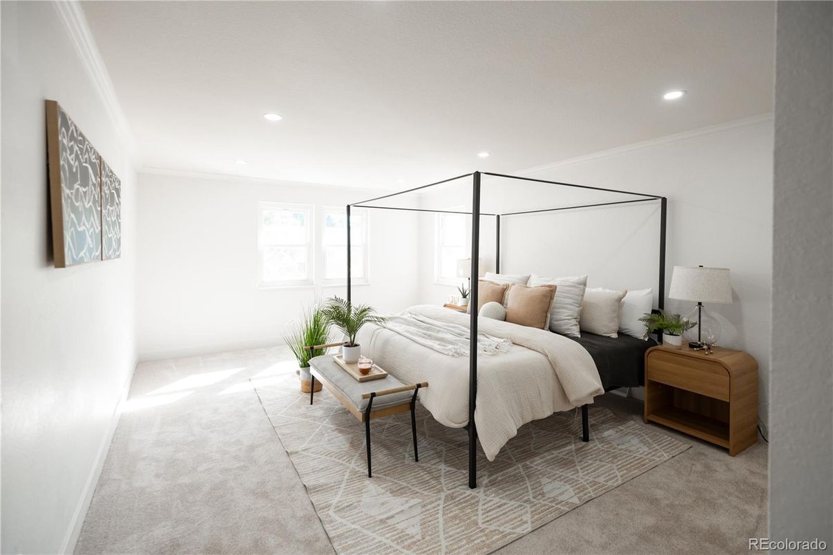 Bedroom, Interior, Recessed Lighting