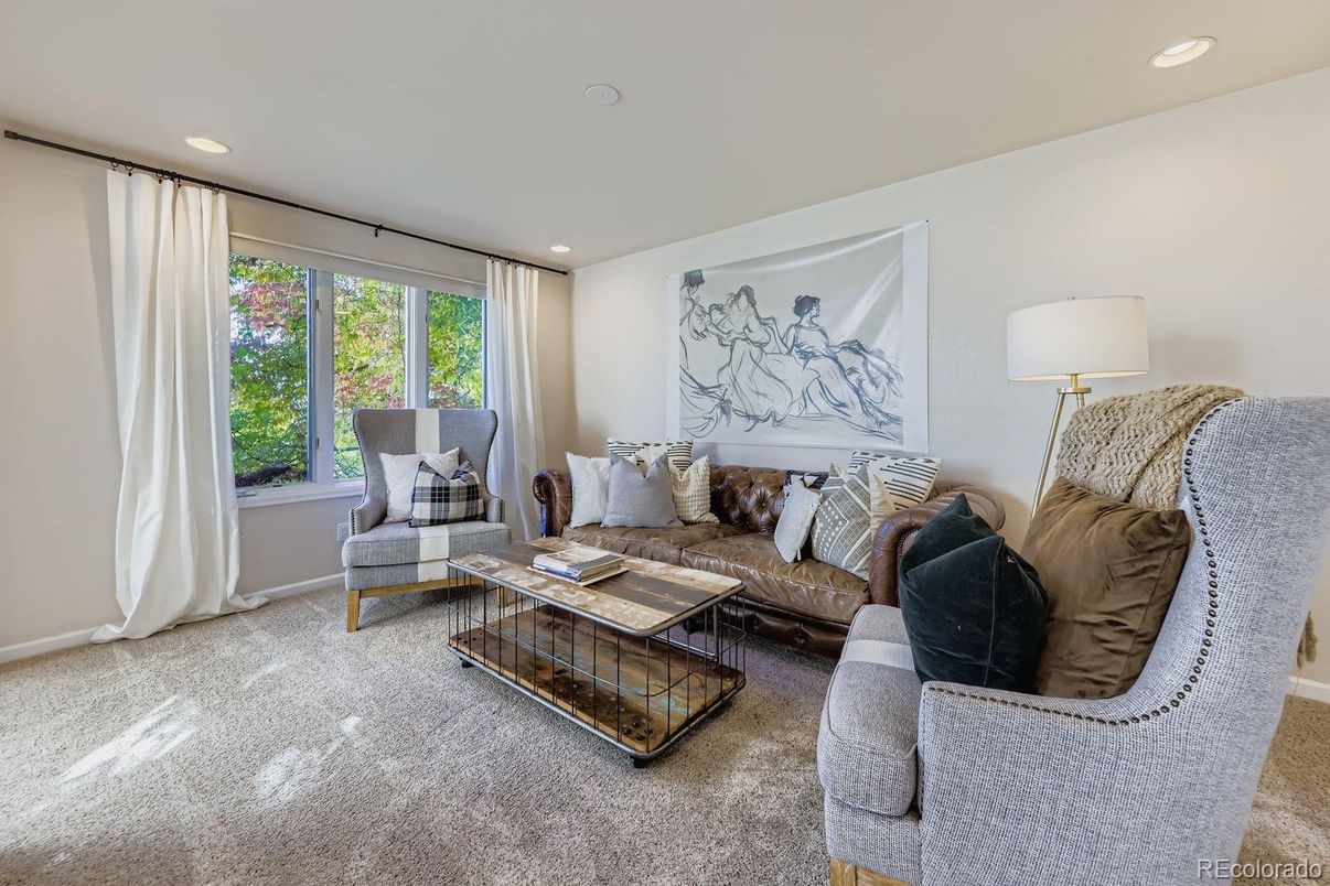 Interior, Living room, Recessed Lighting