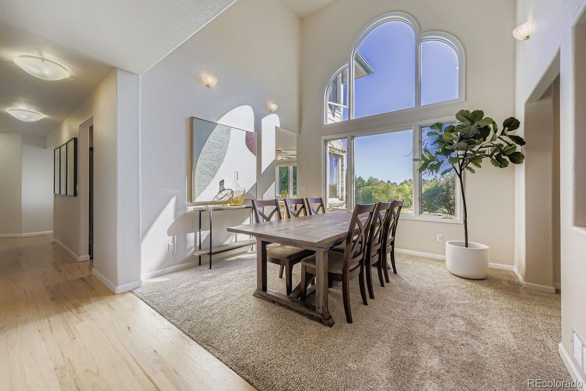 Dining room, Interior, Wood Texture Flooring