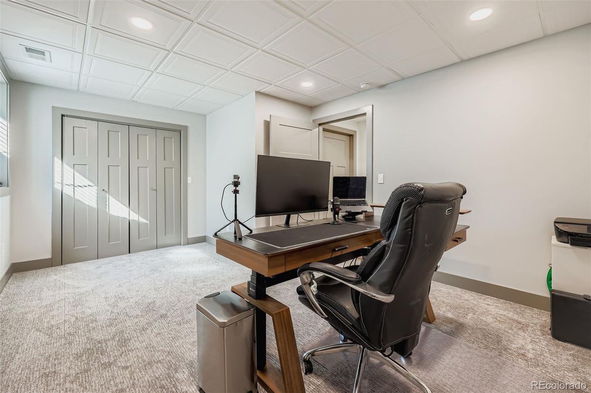 Home Office, Interior, Recessed Lighting