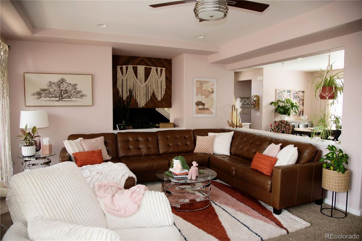 Interior, Living room, Recessed Lighting